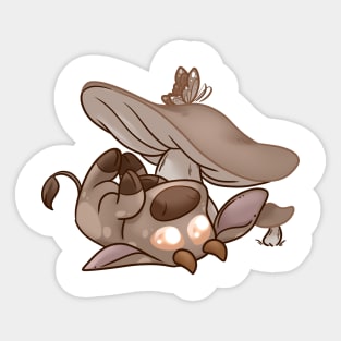 Brown Mushroom Minecraft cow Sticker